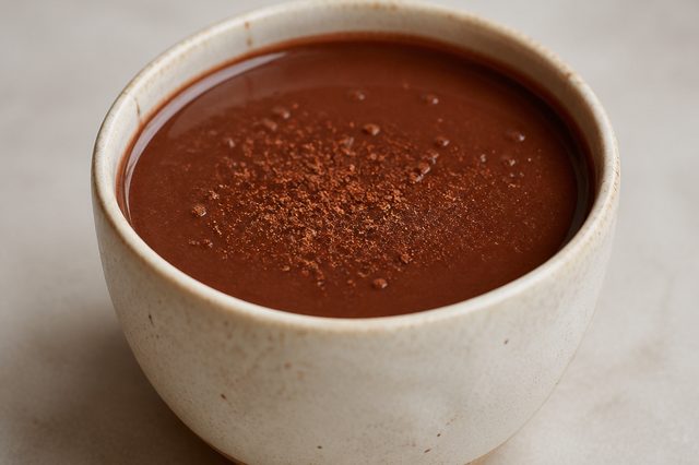 Chocolate quente intenso com canela