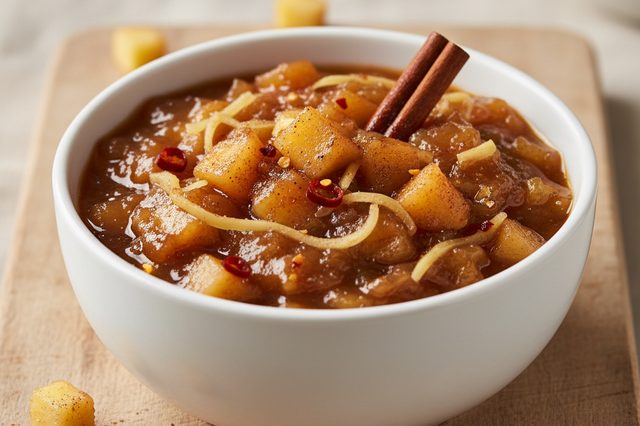 Chutney de maçã com gengibre e canela