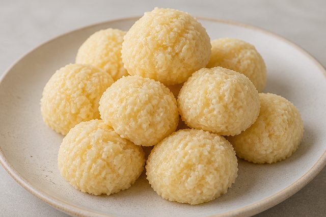 Cocada de leite em pó com whey de coco
