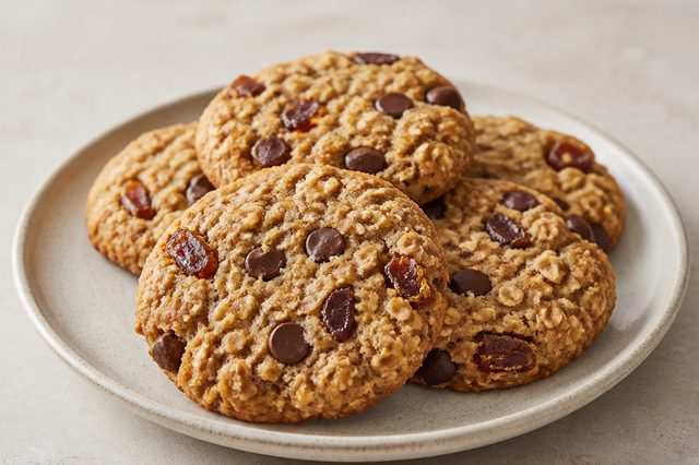 Cookie de banana com aveia e tâmaras