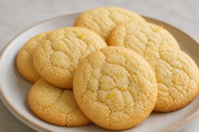 Cookies veganos de limão e raspas