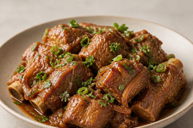 Costelinha suína na pressão com shoyu
