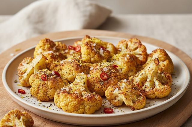 Couve-flor assada com especiarias