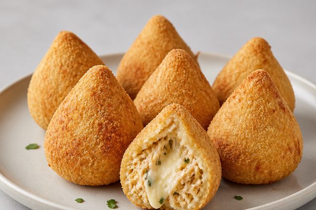 Coxinhas de frango com requeijão na air fryer