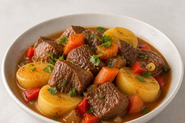 Cozido de Músculo com Legumes e Gengibre