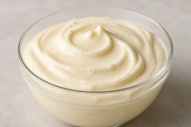 Creme de baunilha aerado com chantilly