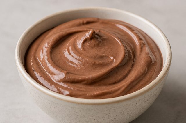 Creme de cacau com whey e leite em pó sem fogo