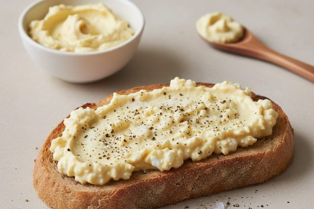 Creme de ovos cozidos com cottage
