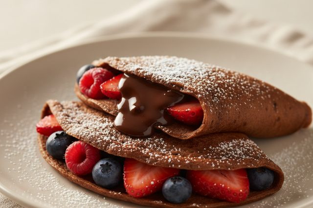 Crepe de Chocolate com Frutas