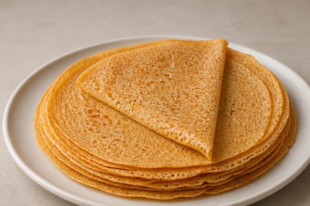 Crepes de lentilha vermelha