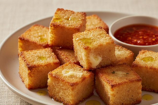 Dadinhos de tapioca assados com queijo coalho