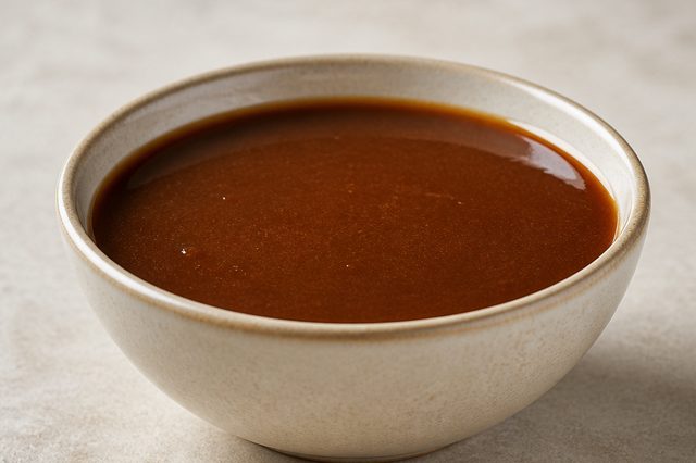 Demi-glace caseiro de ossos bovinos
