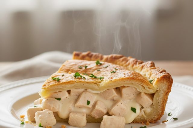 Empadão de frango em cubos com requeijão