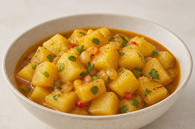 Ensopadinho de batata com pimentas-de-cheiro