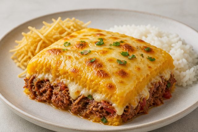 Escondidinho de abóbora com carne-seca e requeijão