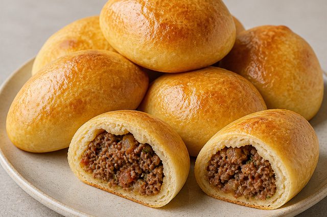 Esfihas fechadas de carne com leite na massa