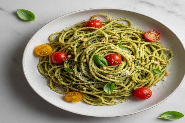 Espaguete ao Pesto