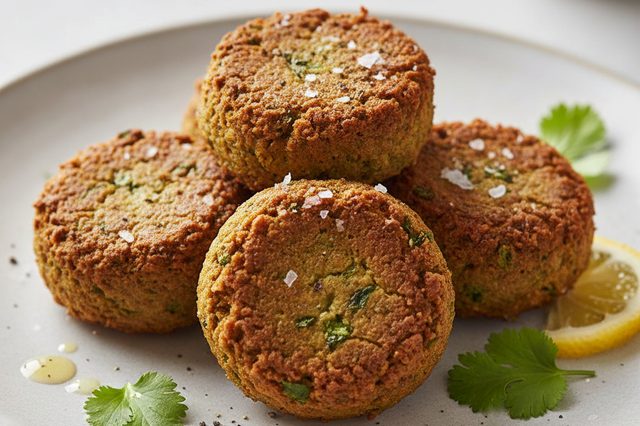 Falafel caseiro com ervas e cominho