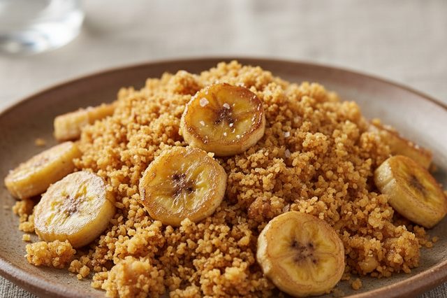 Farofa de banana-prata na manteiga