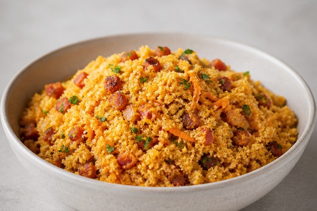 Farofa de cenoura com bacon