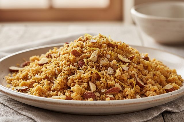 Farofa de panko com amêndoas