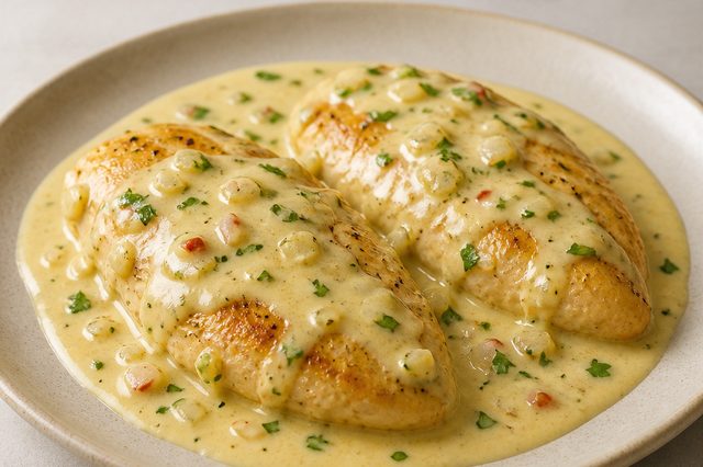 Filé de frango ao molho cremoso de limão
