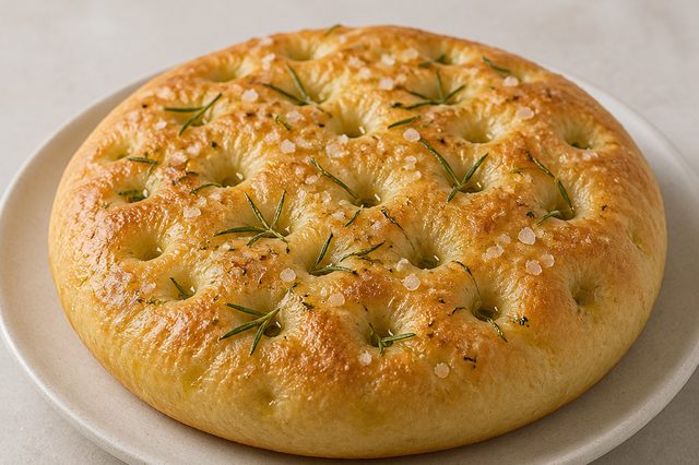 Focaccia de alecrim com azeite