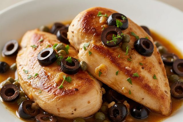 Frango com Azeitonas e Alcaparras