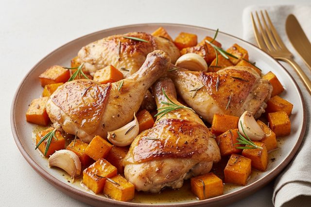 Frango com Batata-Doce e Alecrim