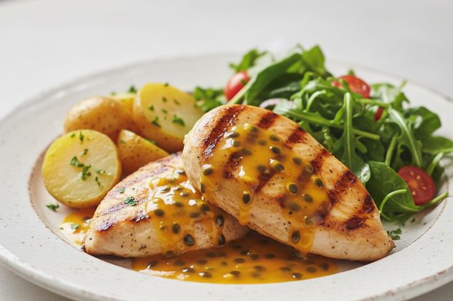 Frango Grelhado com Molho de Maracujá