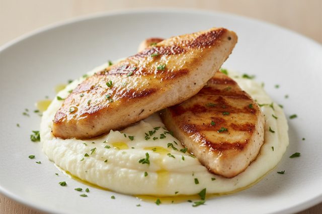 Frango Low Carb com Purê de Couve-Flor