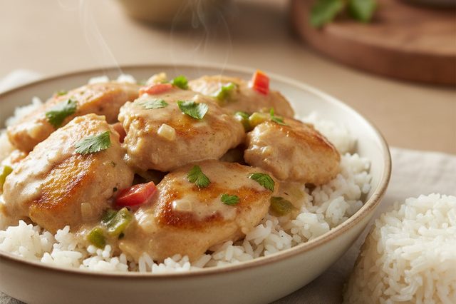 Frango no Leite de Coco com Arroz