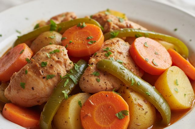 Frango de Panela de Pressão com Legumes
