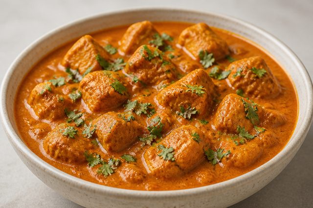 Frango tikka masala com iogurte e especiarias
