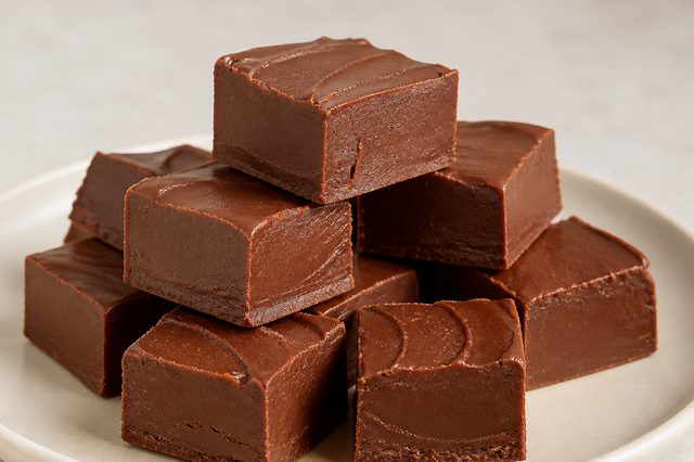 Fudge de chocolate com creme de avelã