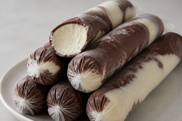 Geladinho de leite em pó com casquinha meio amarga