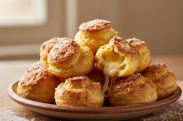 Gougères de queijo com massa choux