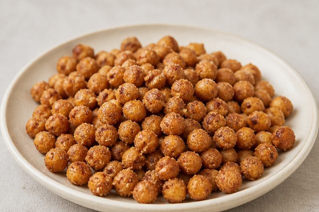 Grão-de-bico doce crocante com açúcar e canela