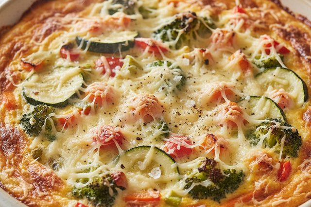 Legumes de forno com ovos e parmesão