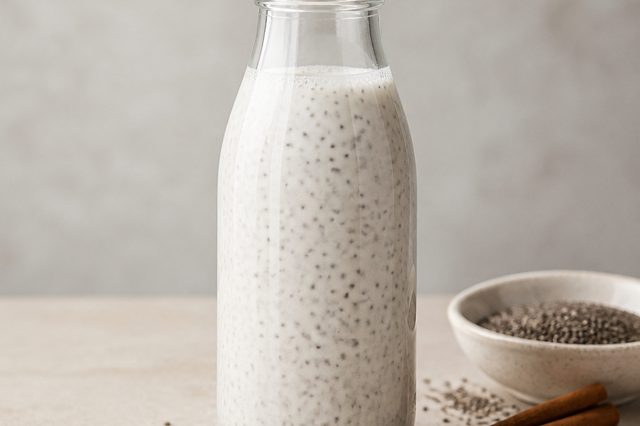 Leite vegetal de chia caseiro