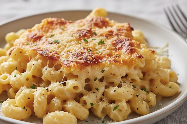Mac and cheese de queijo meia-cura