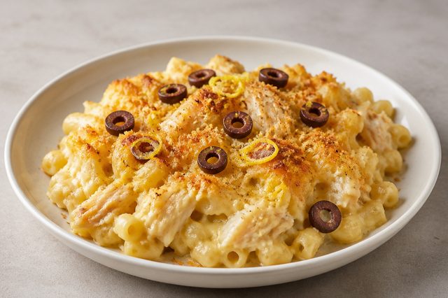 Mac and fish de bacalhau com queijos