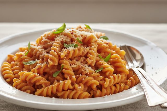Macarrão ao molho de tomate com vodca