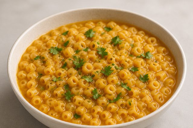 Macarrão cortadinho cozido com temperos