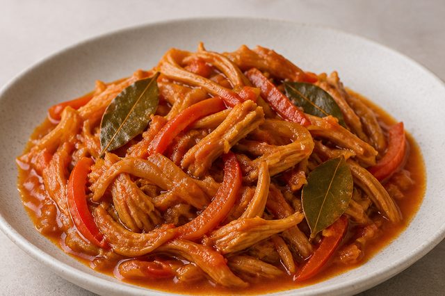 Mangará ao molho de tomate e vinho branco