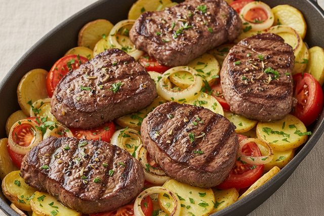 Marmita de Bife com Batata e Tomate