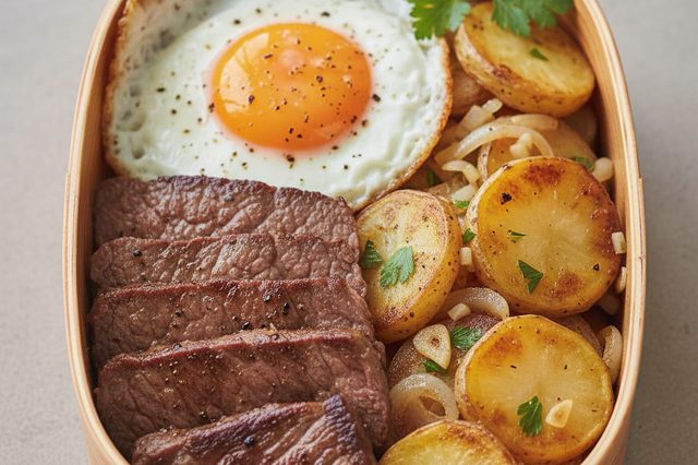 Marmita de Bife com Ovo e Batata