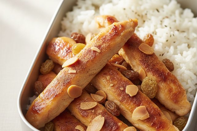 Marmita de Frango com Passas e Amêndoas