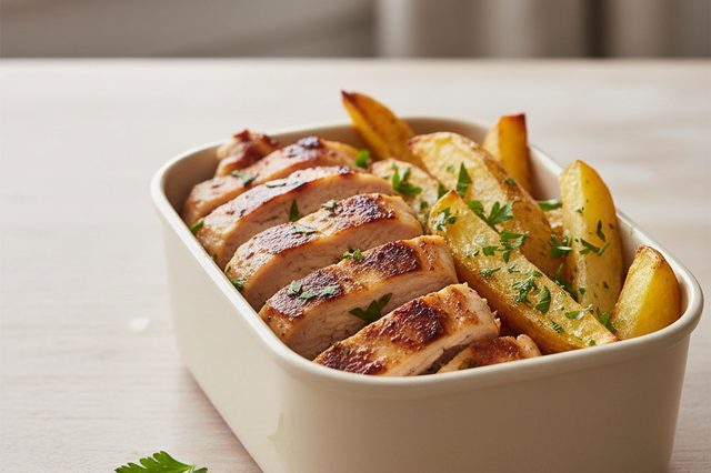 Marmita de Iscas de Frango com Batata