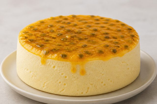 Mousse congelada de maracujá com leite em pó